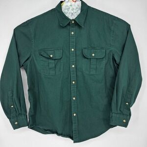 J Crew Shirt‎ Mens Extra Large Oarsman Button Down Pockets Long Sleeve Green